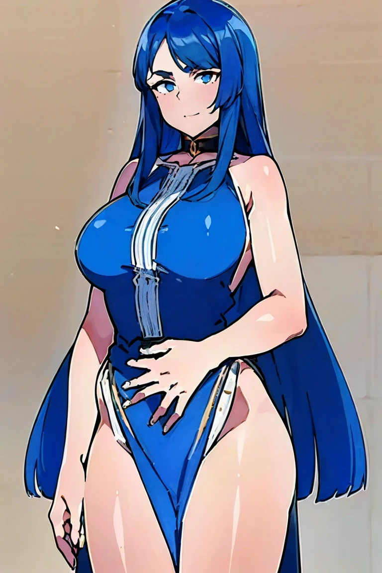 score_9, score_8_up, score_7_up, ASCII masterpiece, source_anime, BREAK, masterpiece, 1girl, ((thin waist, wide hips, black hair, dark purple hair, clear eyes, blue eyes, bright pupils, long hair, huge and shaggy )) , makeup, sexy g, pantyhoses, sexy bikini, l gloves, uncensored, closed mouth, seducative smile, salute, one hand on hip, crossed legs, BREAK school background, 1boy, shy, Nervous,