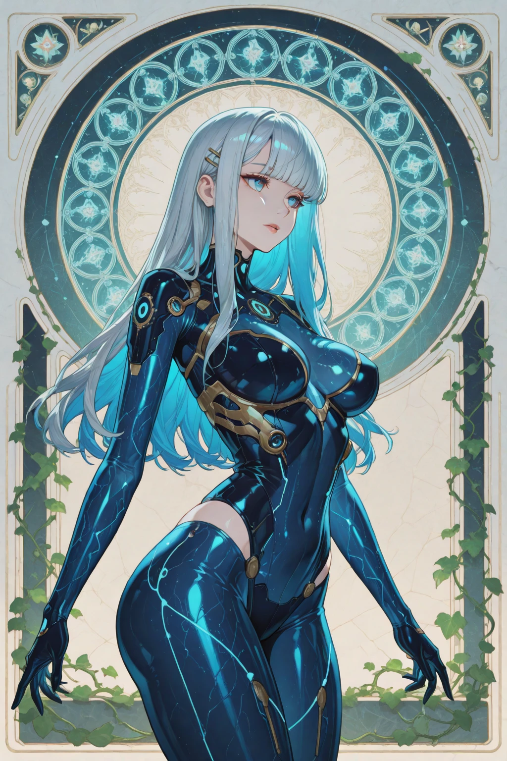 Kay Nielsen, Masamune Shirow, Surreal, mysterious, strange, fantastical, fantasy, Sci-fi, Japanese anime, fairy caravan, miniskirt beautiful high school girl, perfect voluminous body, detailed masterpiece Hyper realistic sharp focus sexy coquettish embarrassed shy smile happy erotic provocative seducing looking at viewer real