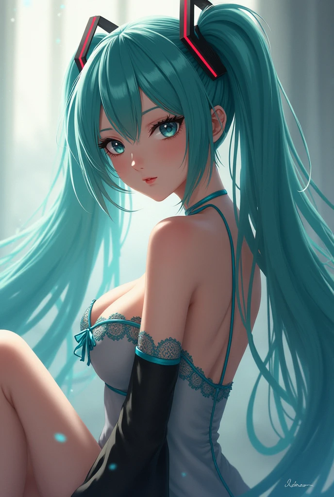 ((masterpiece, sidelighting, finely detailed beautiful eyes: 1.2)), ultra-detailed, ultra high res, professional lighting, high quality makeup, beautiful detailed eyes, sexy, beautiful, big eyes, drooping eye, (Hatsune Miku), (small breasts:1.2), blush cheek, blush body, green eyes, green hair, absurdly long hair, twintails, (white shirt, black short pants:1.3), armpit, Extremely cute, (extremely detailed beautiful face), Authentic skin texture, beautiful hair, beautiful face, beautiful eyes, beautiful body, beautiful hands, (sexual aroused:1.6), (sexual pleasure:1.6), (orgasm:1.6), (singing:1.5), (happy smile:1.3), (face focus, armpit focus:1.6), (concert hall:1.2)