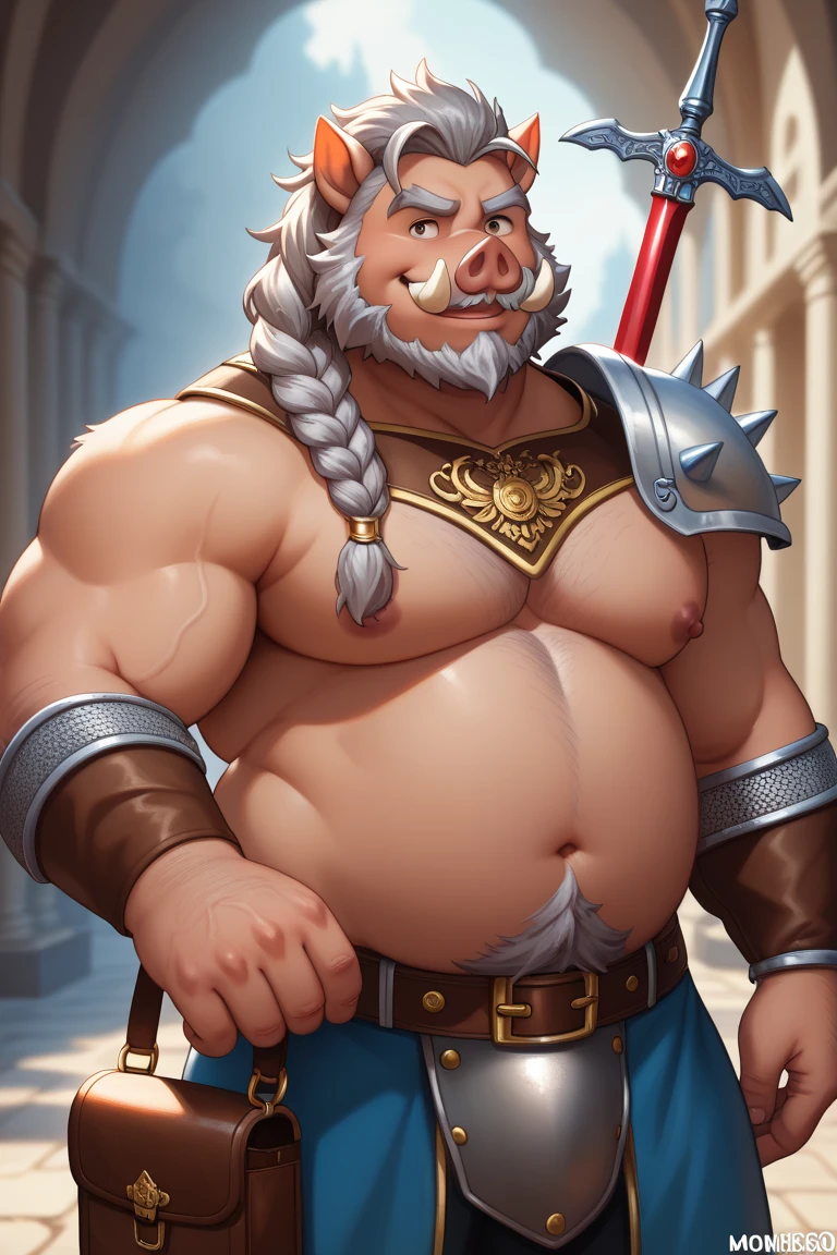 Dwarven Elder fat Glaring face Blue Eyes Short large round nose Age Line In the woods the base of the tree Lying on your back A long, large, fluffy, bouncy white beard Bouncy mustache Long, wide beard Frowning Deep wrinkles on the face Black leather tank top shirt Almost naked Super hairy white hair Super hairy chest White armpit hair Sweat The shirt is rolled up a little, exposing the navel, stomach hair, and pubic hair. pocket Gauntlets Spread your legs Super hairy thighs Super hairy shanks Ass hair Plump Covering the crotch with the left hand A lot of white pubic hair sticking out from under the hand One knee Anime taste