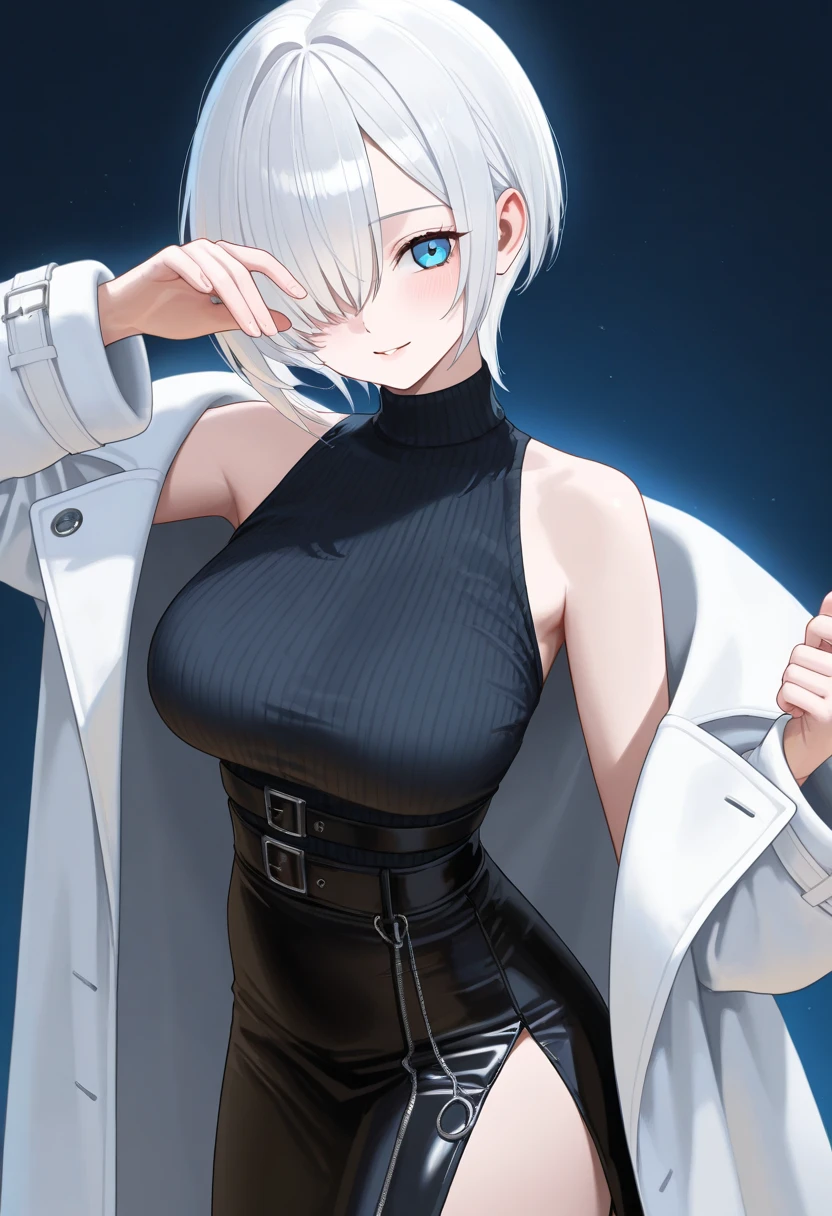 1girl, bright, blonde, blonde gradient gray hair, mesh gray hair, short hair, bangs, light blue eyescolorful hair, saleme, side lights, light particles, wallpaper, big, plump, idol, swimsuit, loose fluffy, smile, gentle, clear, loli