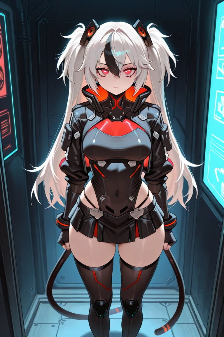 (Highly detailed CG Unity 32k wallpaper,masterpiece, Biological, whole body),(Best lighting, Best Shadow, Very delicate and beautiful),(Girl having vaginal sex with man),((Intense vaginal sex with a man:1.5)),((バウンドする胸:1.4))blue eyes, Big Breasts,Bouncing chest, Black Hair,Bobcut,Red and black and White off-the-shoulder revealing high-cut SF bodysuit,One-piece swimsuit-style clothing,Clothes that emphasize the chest,Neck Seal,High-tech sci-fi corridor, Dynamic pose, Detailed Machinery, Sleek design.,My crotch is wet, {{An extraterrestrial lifeform preys on girls and takes their place、Her breasts are bigger than a real girl's、Suitable for the mothe}}, Unknown sensation, Feels good, Vigorous movement, more, instinct, Female fall, Bouncing chest, loose, loose, NSFW