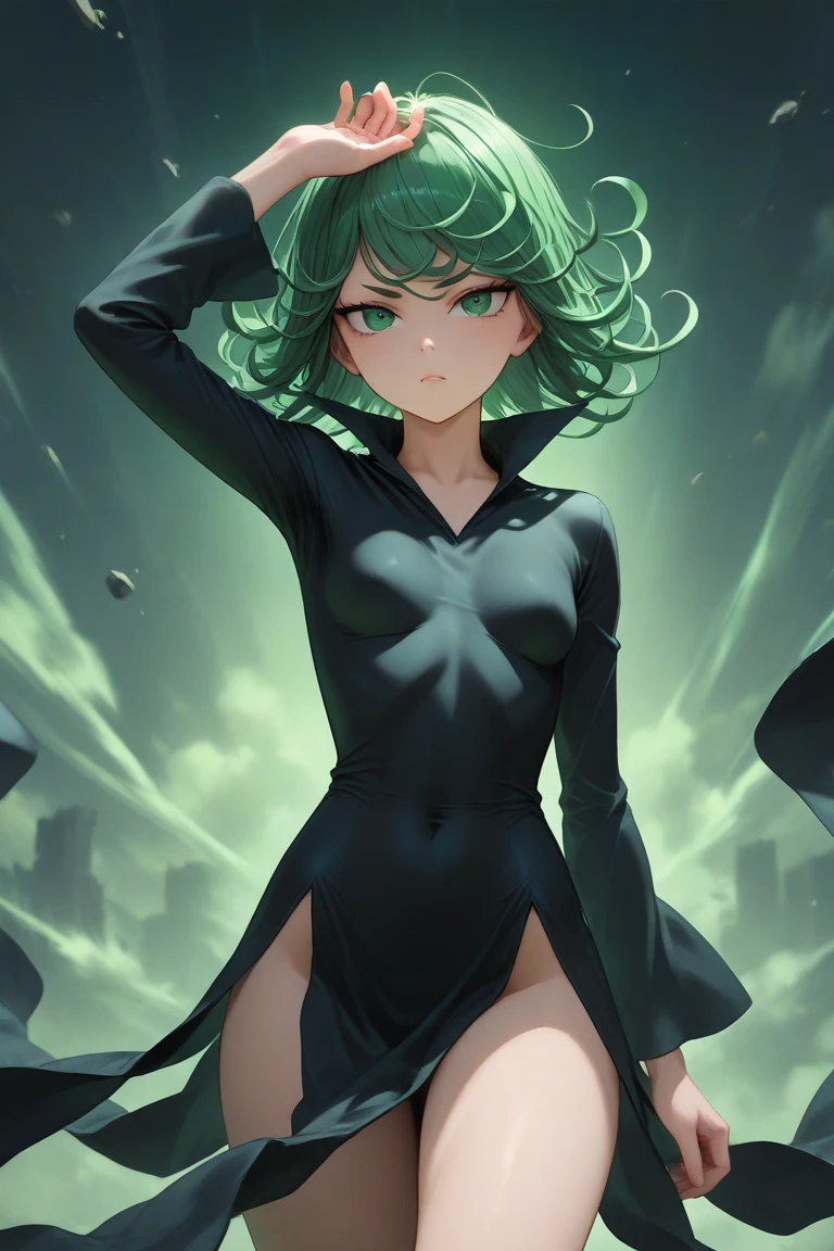 1girl, tatsumaki, one-punch man
\\\\\ masterpiece, best quality, newest ///// nyantcha, khyle, cutesexyrobutts \\\\\ thin waist, solo, sky, clouds, cropped legs, angry, day, looking at viewer, dutch angle, cameltoe