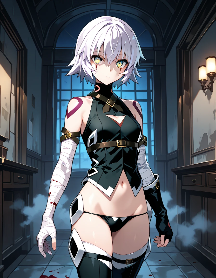 garota gotica, imagem 16:9, sexy, pouca roupa, de couro, mostrando ombros, corpo inteiro, imagem cyberpunk