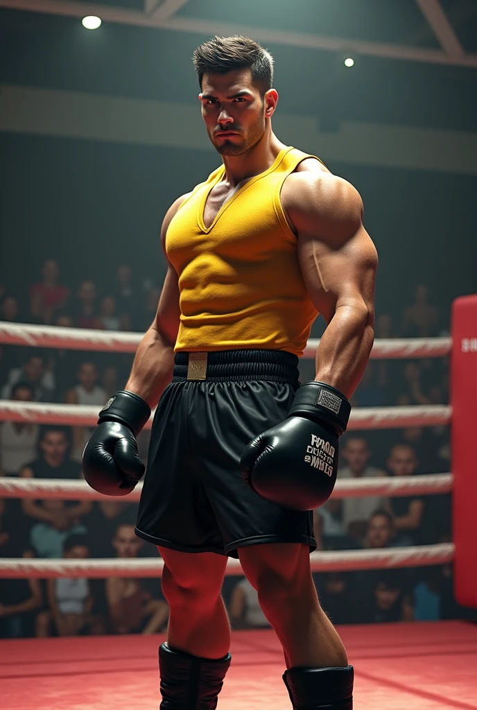 Here the letter is a boxing background