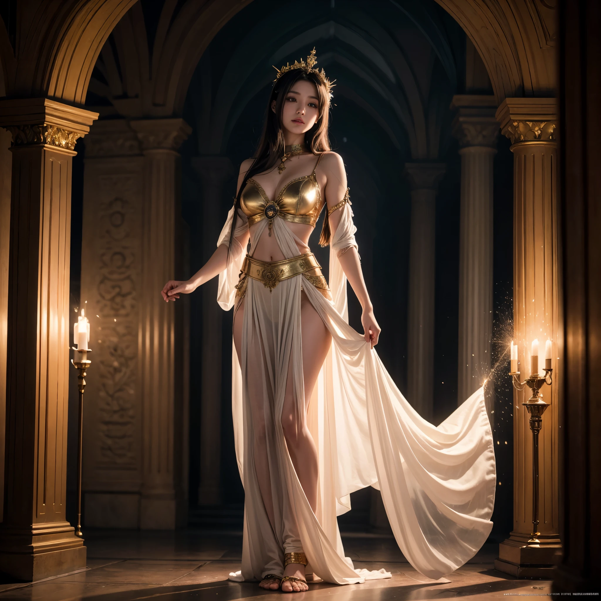 (masterpiece, highest quality:1.5), ultra detailed, high resolution, 16k, the most beautiful face in the world, highly detailed beautiful face and eyes, shiny skin, fine cloth texture, perfect anatomy, BREAK, (the incarnation of beauty:1.3), (goddess of beauty:1.3), (gorgeous and stunning princess:1.3), perfect make-up, deeply in love, full of elegance. solo, (full body:1.5), lake