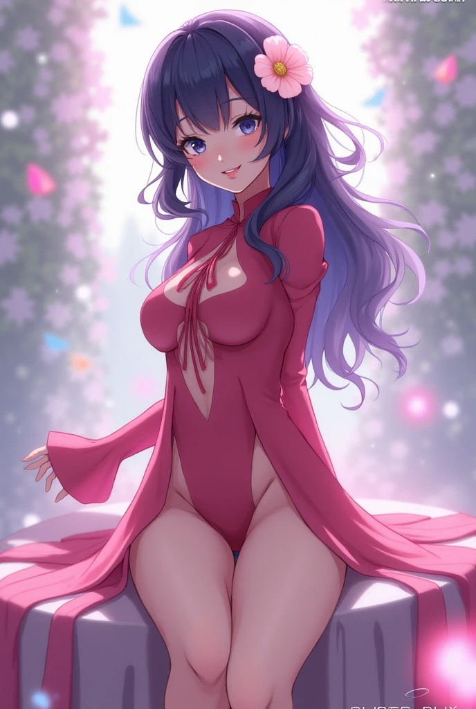 ethereal fantasy concept art of <lora:MaiDBBallXL:.85>maidbball woman, naked, flowers . magnificent, celestial, ethereal, painterly, epic, majestic, magical, fantasy art, cover art, dreamy