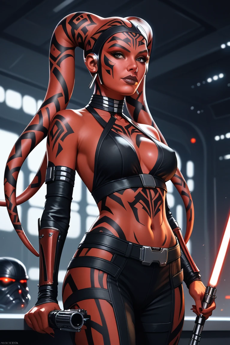 (Character: one very beautiful ahsoka hugging (cute face ahsoka ,) (Clothing: ((transparent Latex bodysuit,big leather harness,seamless suit,arms bound)))(Background: fetish , red lights) ((Style: Shiniez, masterpiece, best quality, fine detail, perfect face))