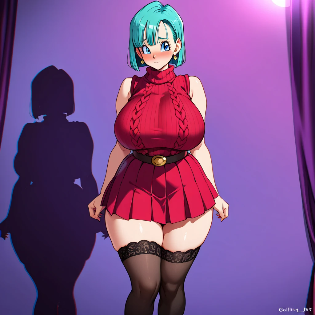 masterpiece, best quality, 1girl, breasts, solo,, hat, colored skin, jiangshi, lei lei, short hair, blue skin, open mouth, claws, blush stickers, swimsuit, navel, huge breasts, qing guanmao, simple background, large areolae, blue hair, blood, zombie, ofuda, shiny skin, shiny, puffy, red eyes, purple hair, flipped hair, bikini, grey background, torn clothes, large breasts, standing, breasts out, wide sleeves, fang, looking at viewer, hair between eyes, long sleeves, inverted,