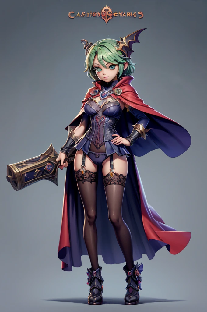 (masterpiece, best quality:1.1), mage (dq3), 1girl, solo, short hair, pink hair, red eyes, witch hat, gloves, dress, medium breasts, boots, cape, staff, black socks, witch, simple background <lora:DQ3MAGE-000005:1>