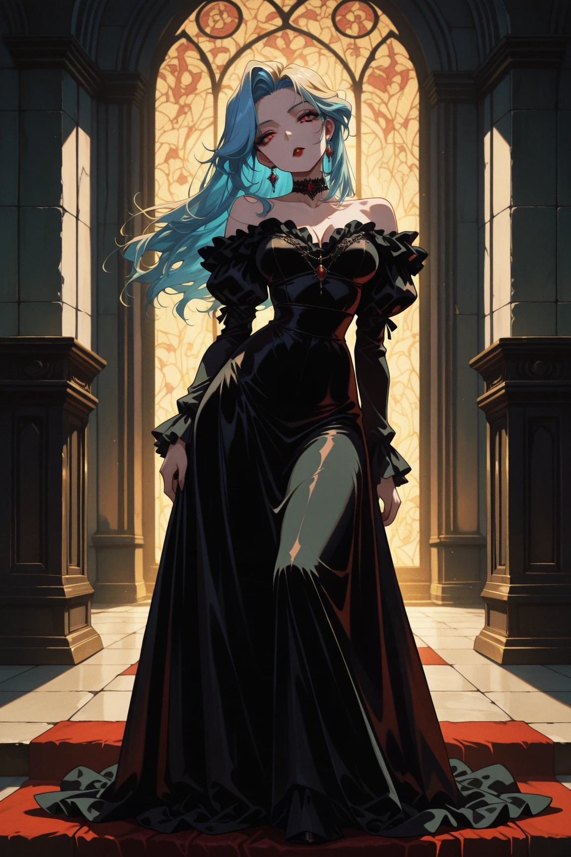(masterpiece, best quality, detailed), 1girl, solo, looking at viewer, c.c., yellow eyes, green hair, long hair, bangs, medium breasts,
<lora:wrenchelegadome:0.8>, wrenchelegadome, black dress, layered dress, long dress, indoors, window, curtains, armchair, lamp, vase, tile floor, teacup, teapot, tray, waving, hand up, arm up, walking, smile, parted lips
