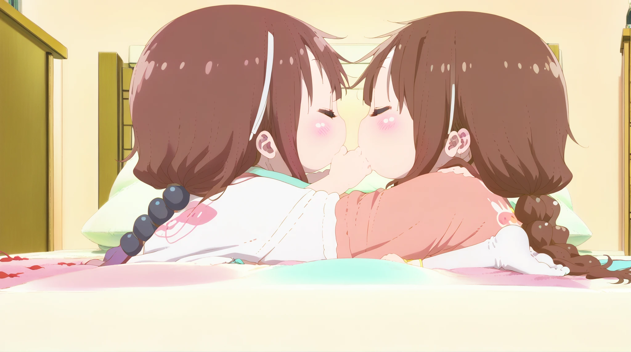 (baby:1.5), (absurdes, 8K, 4K, Tabletop, Extremely detailed:1.2), highest quality, Perfect Anatomy,Perfect Face,Look forward,High humidity,shortness of breath,High humidity,humid,blush, Black Hair, Hair ties, hair band, Outdoor, hair ornaments, Long Hair, Twin tails, (Sweaty:1.2), Embarrassing, (wet:1.2), (rain:1.2), (Oily skin:1.1), Nude, Browsing Caution, In the city, on the road, In the crowd, convenience store, (Very short stature:1.5), (cum body:1.6), (Two little girls are kissing each other:1.5), (Both eyes closed:1.3), A happy smile, (night:1.2), (surrounded by a group of old people:1.8), (orgasm:1.6), (Surrounded by penises:1.6), (Little girls sitting side by side:1.3), (She is masturbating the penis in front of her.:1.5)