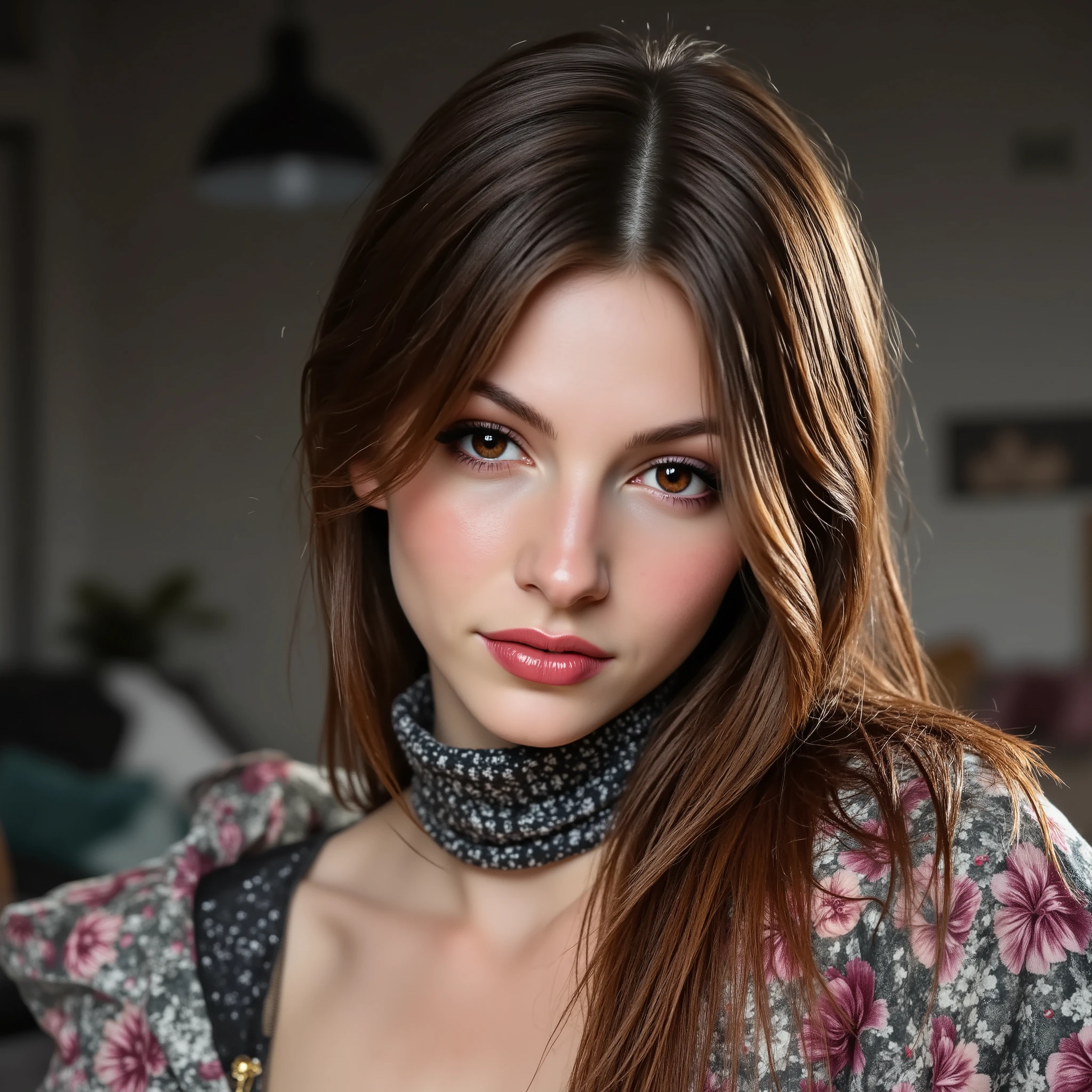 Amanda Riley, portrait of woman, turtleneck aran sweater, comfy