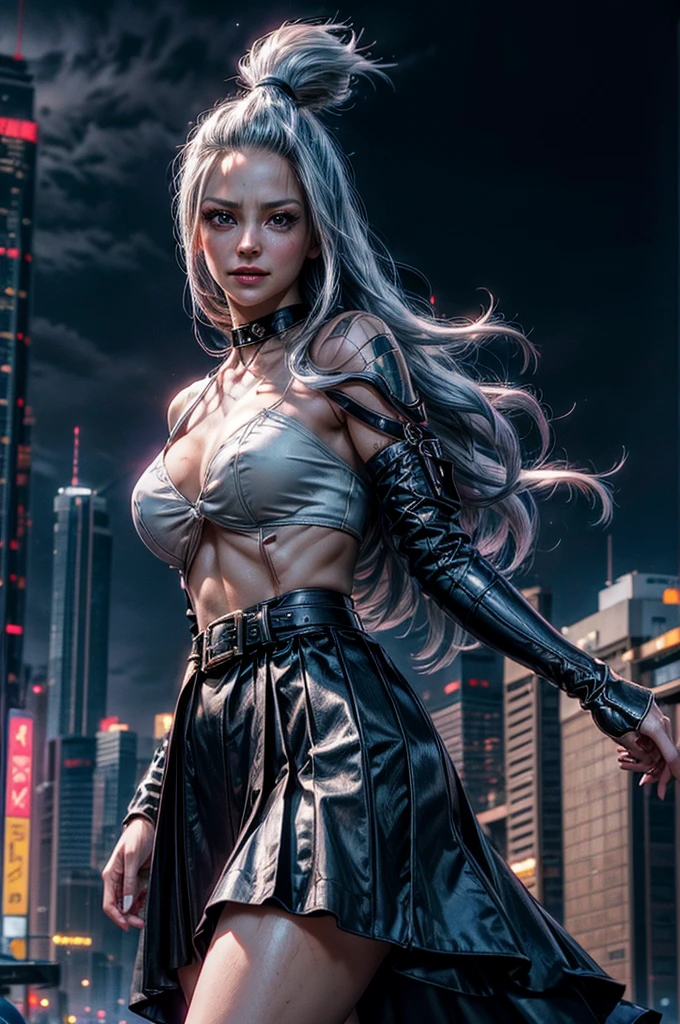 ((Realistic lighting, best quality, 8K, Masterpiece: 1.5)), Focus: 1.5, 1 Girl, Perfect Beauty: 1.4, Slim Abs: 1.1, ((White Hair,: 1.3)), Fine Eyes, Double Eyelids, Sexy Pose --auto --s2