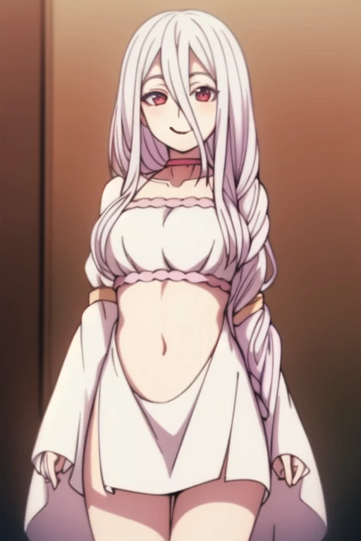 Anime. Owari no Seraph. 1 Girl. Expensive . A vampire. Clumsy mother. Silver hair. Wavy hair. Long hair. Red eyes. Beautiful eyes. Perfect eyes. Expressive eyes. Ideal face. Perfect body. Beautiful long ones. legs. Beautiful nose. 18 years. Big breasts. Standing. Bedroom. Full height. Beautiful character design. Shiny skin. Pointy ears. White underwear. She's on her period. Her stomach hurts. Her crotch is bleeding. there is a small spot of blood on her panties. A castle in vampire territory. Whole body. NSF. Official art. Extremely detailed CG Unity 8k wallpaper. Ideal lighting. Ultra high resolution 4K. Super detailed 8K. A high resolution.