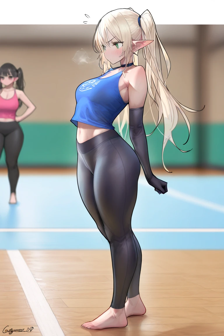 highquality illustration, masterpiece, very delicate and beautiful, attractive girl,(colorful leotard, heattech leotard,tight leotard,long_sleeve leotard,ribbed leotard,high_leg leotard,turtleneck leotard), thin,slender body,slim,gymnastics club,gymnastics athlete,bare legs,gymnasium background,beautiful eyes, light smile,(masterpiece, best quality:1.2), highres, extremely detailed CG unity 8k wallpaper, perfect lighting, Colourful, ultra-high res,4K,ultra-detailed, photography, 8K, HDR,  17 ages, 