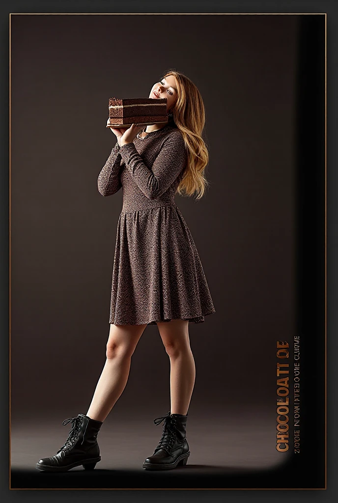 best qualityer:1.4), (ultra high resolution:1.2), (photorrealistic:1.4), (8k, CRU photo:1.2), 1 redheaded woman with long hair, the hair loose. blue colored eyes. She is wearing a silver calf-length dress.. She is wearing black high heels. red lipgloss stick. He is standing in a white studio holding a medium-sized frame with an image of orange bricks.. He has a sad look. He has his left hand on his head with a worried tone.