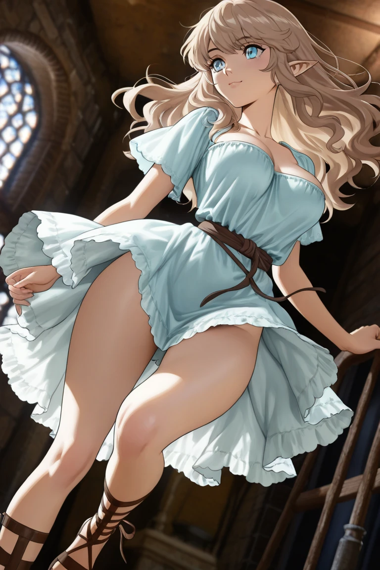 nsfw, (saliva:1.3), (orgasm face1.3),(smile),(open vagina, vivid pussy, high quality vagina:1.3),(Rococo architecture:1.2),(Castle balcony:1.5), Dynamic angle,((1girl, Purple sheer pleated mini dress , highest resolution)), (beautiful illustration),(semi long beautiful hair),(looking at the viewer),innocent smile,cinematic lighting,white over-kneehighs,Lace chalker, wristband,wristband, white fingerless gloves, earrings,day,blue sky,Big Breasts,Red lipstick,