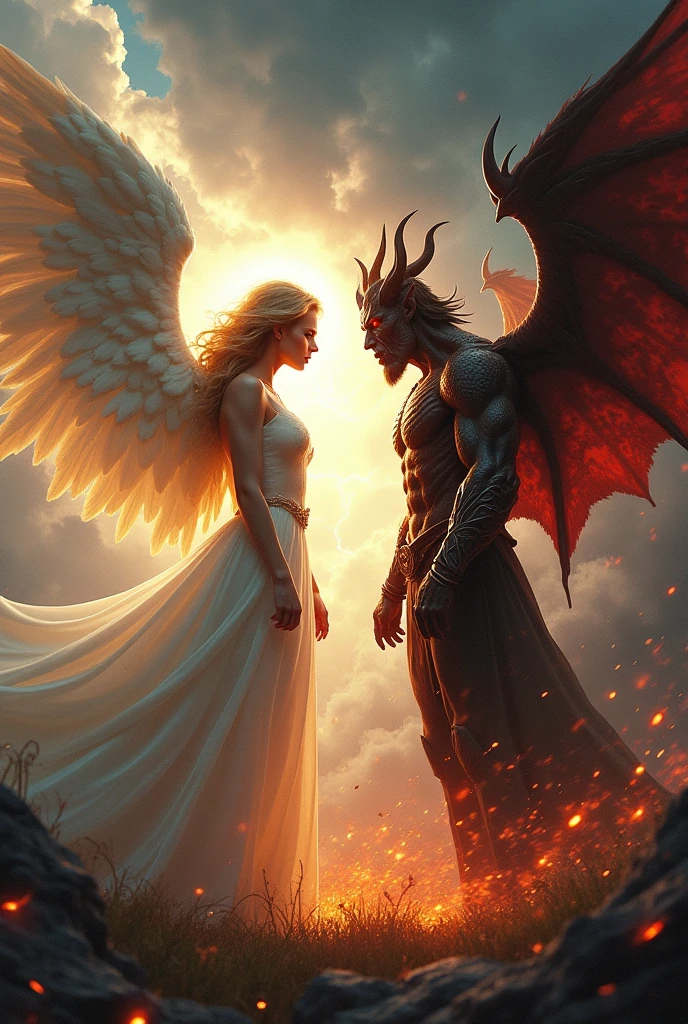 A devil and angel