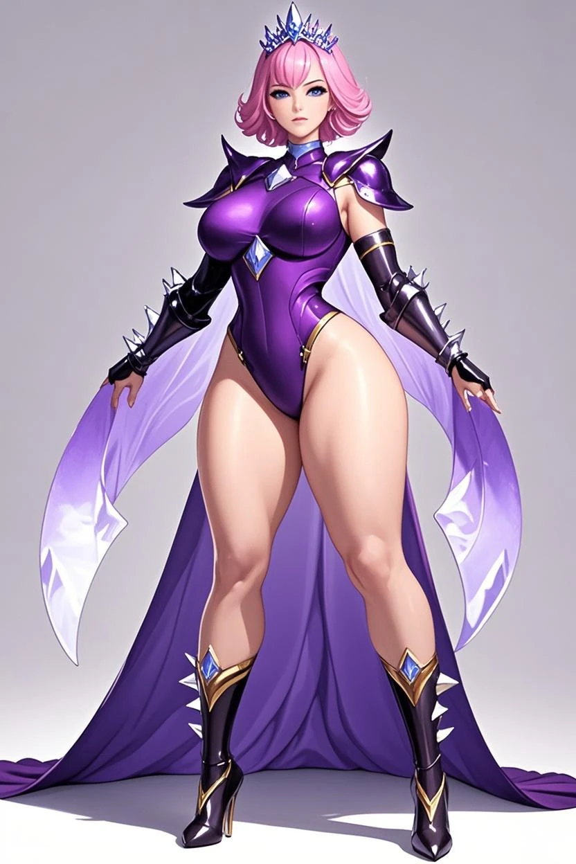 ((light purple skin)), girl elf, long ears, pointy ears, big breast, tall
