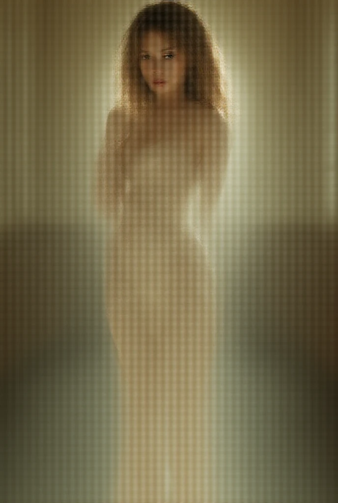 Very beautiful girl 20 years old, with an amazing athletic figure, with big round breasts and big booty, in a tight light white long dress made of thin fabric, no bra and no panties, in a photo studio with good lighting, Stands tall, looks seductively at the viewer and smiles, she has bright red hair, beautiful earrings, Very detailed face and skin, masterpiece, HDR