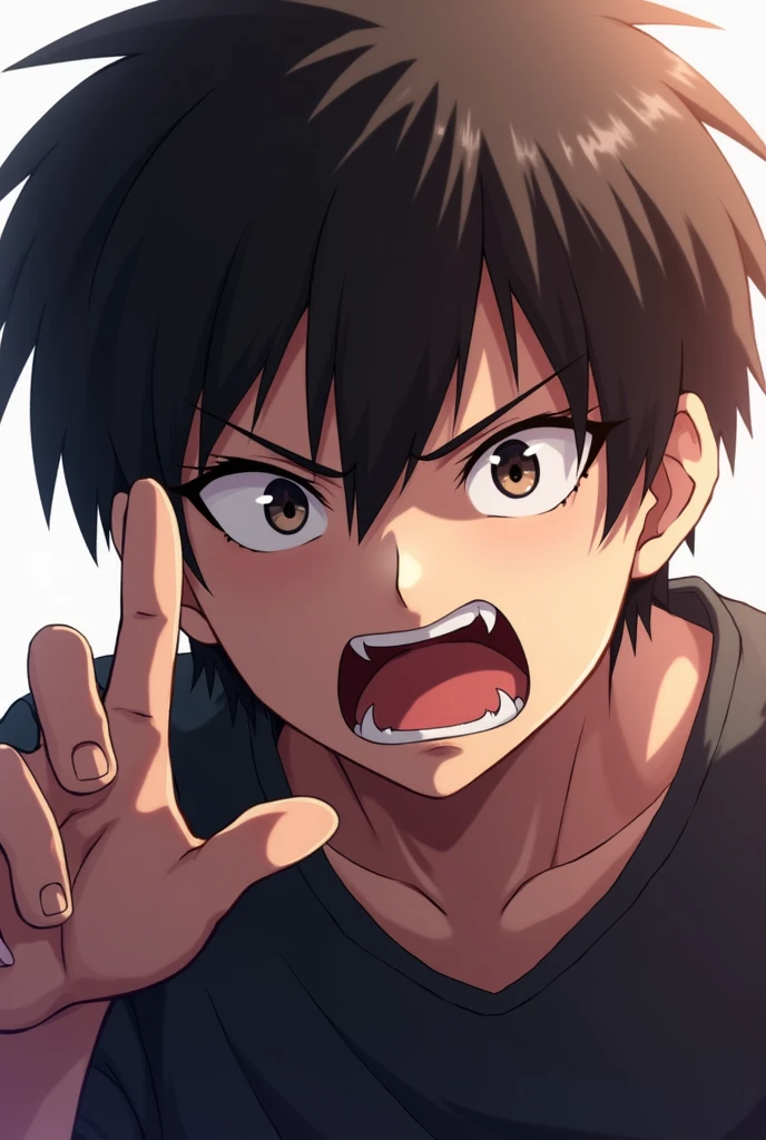 punch in the face, 1boy, mid-forties, outdoor in background, close up, , surprised, <lora:Punch_in_the_face:1.0>