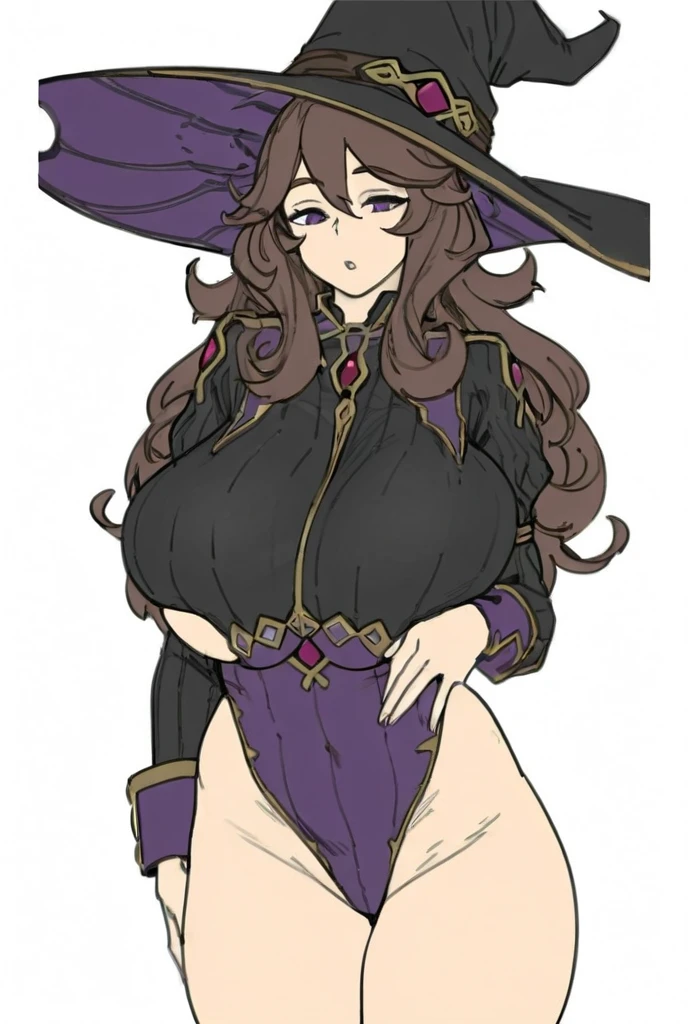 MILLIANNA, brown hair, brown hair, facial mark, whisker markings, cat ears, , cape, elbow gloves, striped thighhighs, collar (or choker), bell, lingerie, garter belt, boots, cat tail, 1girl, solo, facing viewer, looking at viewer, , smile, huge breast, wide hips, thicc,full body, refsheet,tunic, pullover pants,curvy, full body, boots,