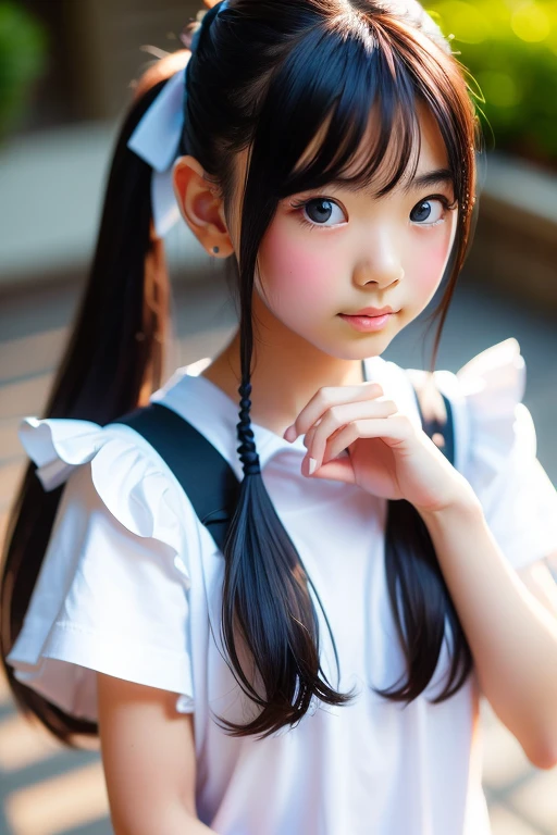 EX Headphones, Animal Ears:Raccoon, Clothing:Sailor Uniform, Facial Expression:Crying, Hair Accessories:EX Headband, Hair Style:Braid