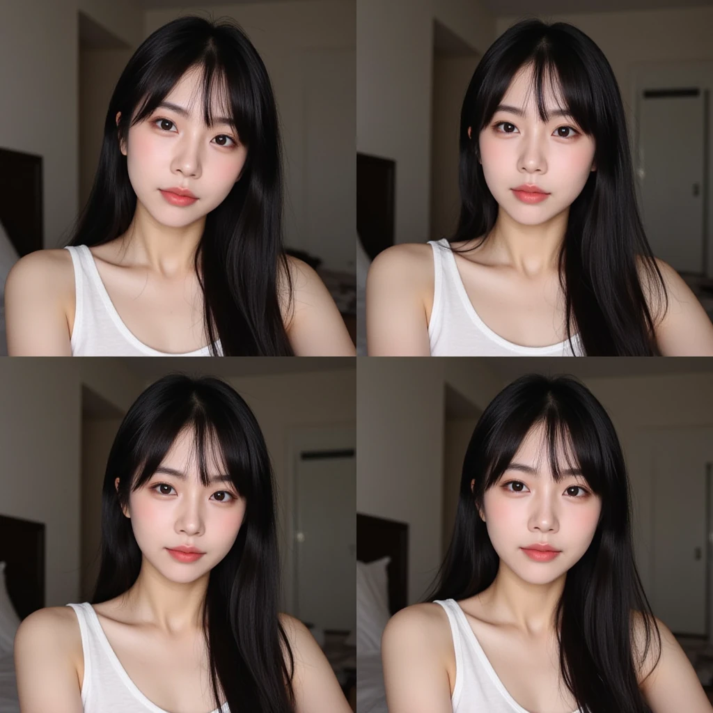 28 years old Japan beautiful woman with fair skin patchy double
