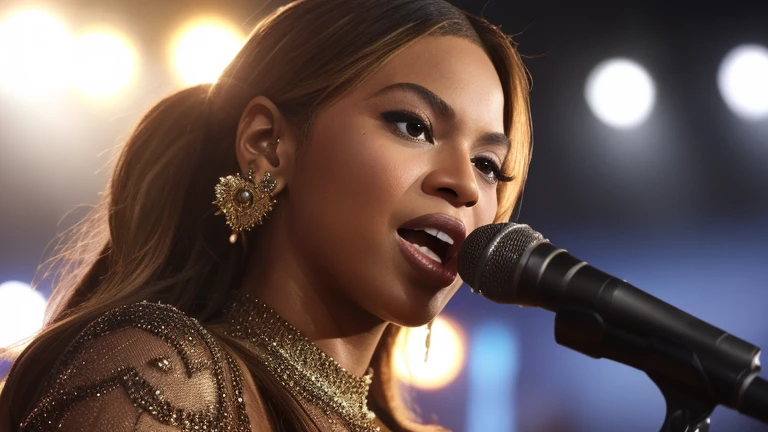 beyoncé knowles in a recording studio