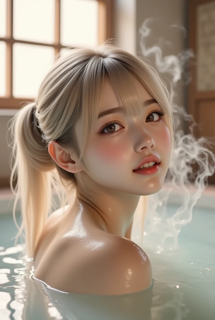 best qualtiy,tmasterpiece,超高分辨率,hot onsen,Raised sexy,Open-mouthed,Be red in the face,saliva,agony,scowling,tears,White yogurt on the face --auto