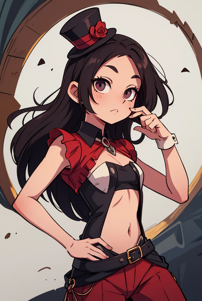 (masterpiece, best quality, ultra-detailed), 1girl, LuciaSM, black hair, black eyes, medium breasts ,looking at viewer, (portrait shot), upper body