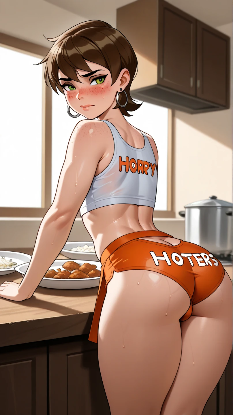 nsfw,One Woman、、Primary school students、Completely naked、(Beautiful nipples)、((Small Breasts)),Highest quality、Very delicate and beautiful、((Very short bangs))、((Bangs))、Light shiny brown hair、The hair is light、((Short Bob))、Cute face、Young face、Cute like an idol、Yellow Eyes、Are thin、Slim figure、Short、(Child body type)、((Lots of sweat))、Embarrassed face、Open Mouth、Troubled face、Red face、(Bathroom at home)、Shooting from the side、profile、Mouth open、Drooling、Eating a brown banana、Droolingを垂らしている、Eyes closed、