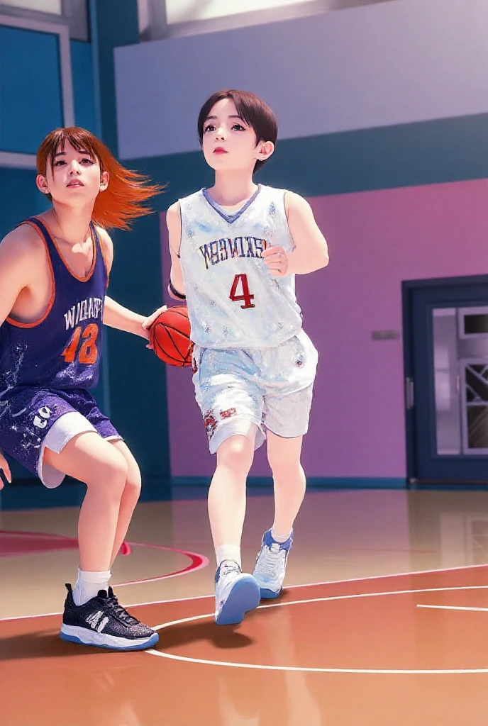middle score，Black suspenders，Singing, dancing, rapping, playing basketball