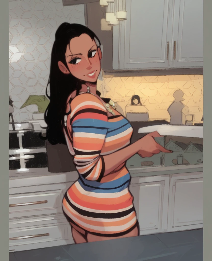 araffe woman in a bikini taking a selfie in a living room, thick body, thicc, she has a jiggly fat round belly, thick, beautiful thick female, curvy hourglass figure, demi rose, sexy hot body, skinny waist and thick hips, pawg, wide hips, curvy body, sexy look, thick thigs