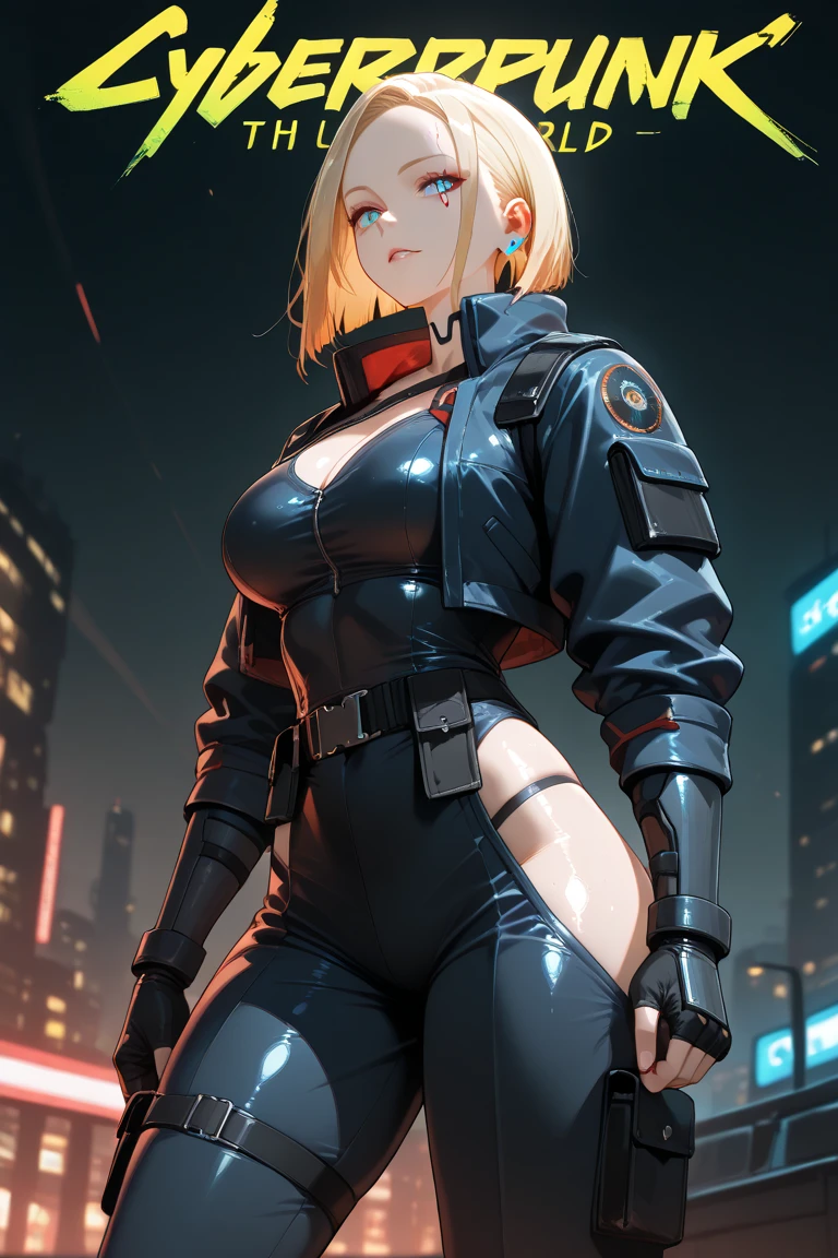 city, fog, (huge boobs), (huge hips), darkness woman black hair, black red hoodie mini dress, pantyhose, hood, gloves, fog, boom, ( lightning background), (((two arms crossed hoodie))),