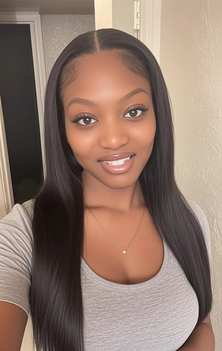 black girl with straight hair that russian boys would find most attractive