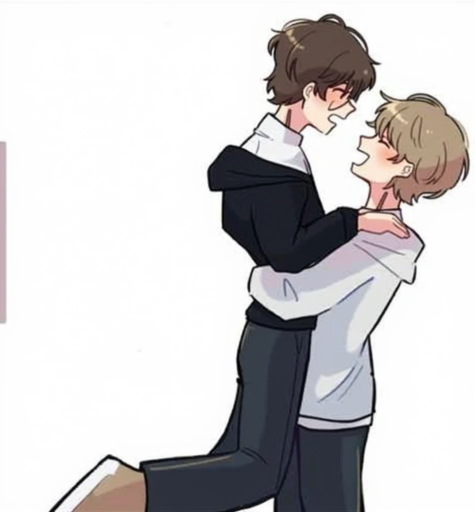 smile,pick him up, spin him around and kiss him