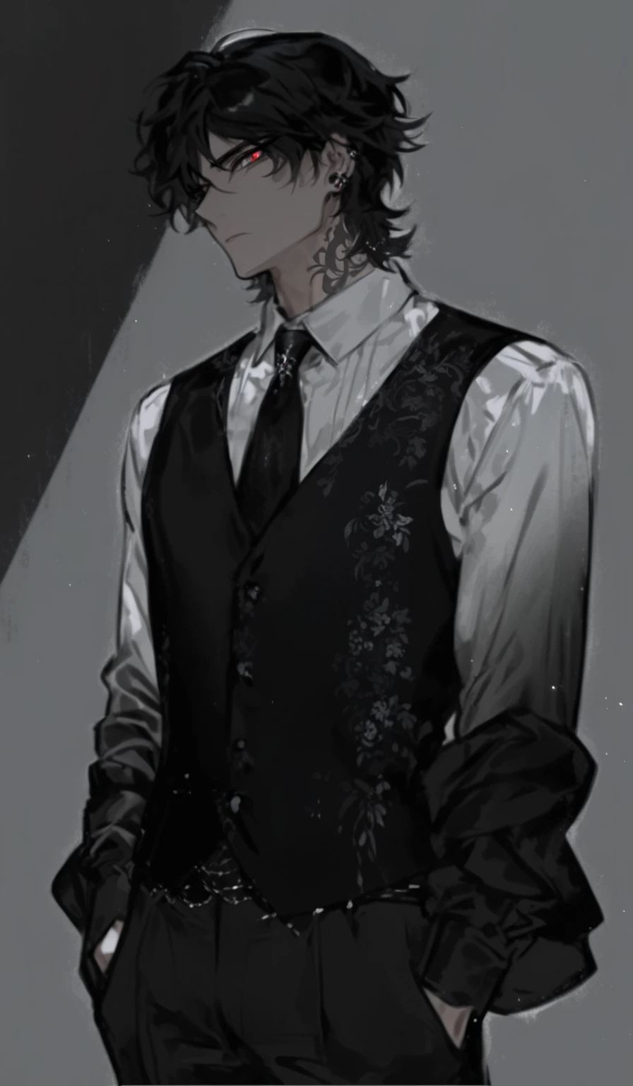 Portrait of the exorcist, desolate house, fright