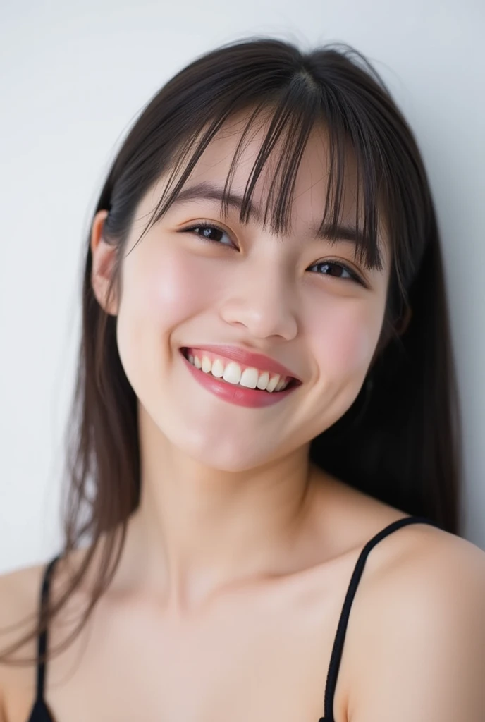 Big eyes、Big black eyes、Drooping eyes、smile、Mouth slightly open、Smiling with teeth showing、Completely naked、topless、beautiful breasts、normal breasts、bottomless、All naked、naked、No underwear、not wearing anything、short bob、loose curly hair、alone, idol face,cute、18-year-old、Japanese、 delicate girl, Frank, Sophisticated, thin arms, innocent eyes, cheek, shiny pink lips、Keep your lips open、depth of field movie light、blurred background、目 focuokeh dof、professional lighting、soft light、(NSFW:1.1)、bodice subian、beautiful feet、asuka saito、body photo、standing、standing、standing、hold back defecation、leaking、thin、