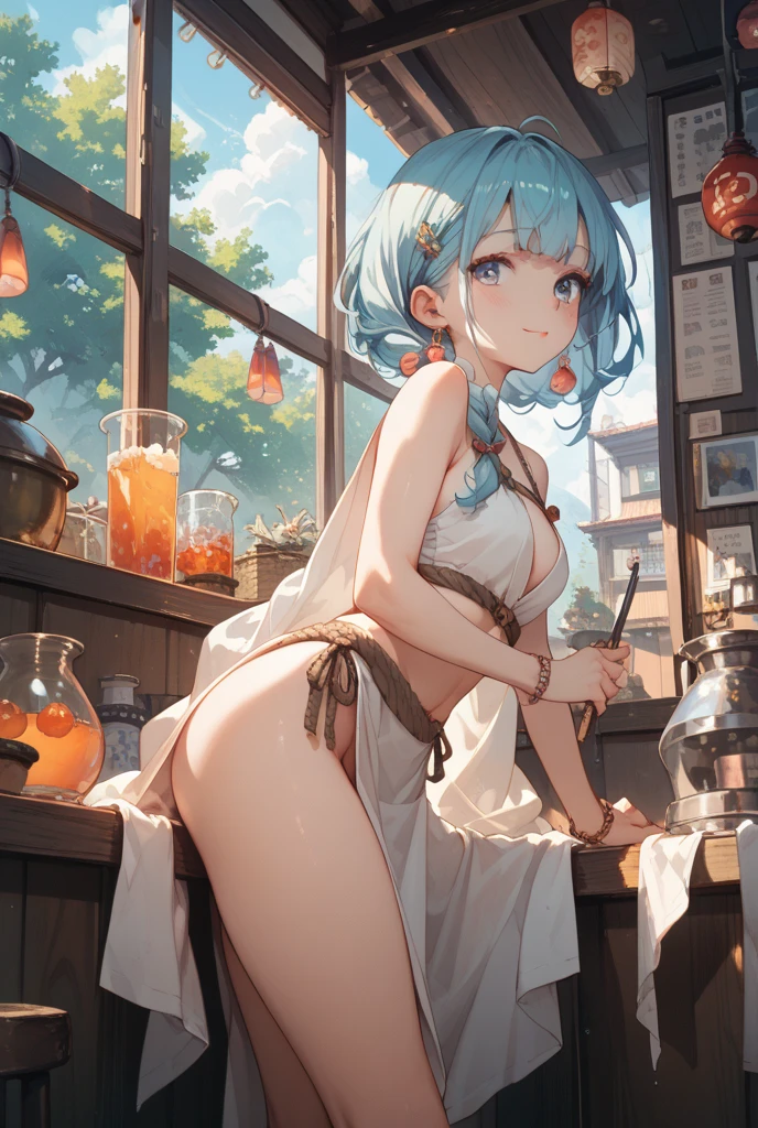 ((((master piece)))), Best Quality, ultra-definition, max resolution, A highly detailed, NSFW, Cute Girl, Medium Hair, Blue eyes, Naked, Sweat, steam, (((Sexual climax))), Hairless, ((pissing)), (( Juice)), (Spread legs, Standing), Orgasm Face, Spoken Heart, Smiling