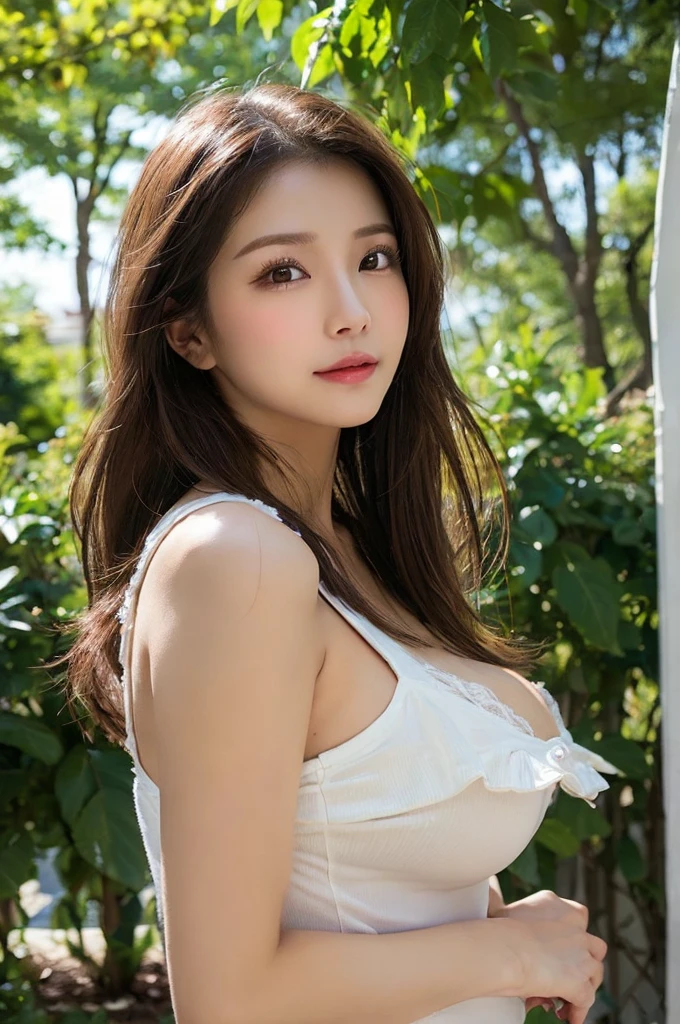 ((Real Photo:1.5)),Realistic、live-action、Real Face、Real Human Pictures、Big Breasts、Cleavage、Posing on a wooden railing、Japanese women wearing rainbow bikinis, Gorgeous Japanese Model, Japanese Girls, Beautiful Japanese Girls,, Japanese women, detailed, Eyes detailed, Sharp eyes, A faint smile, Professional Lighting