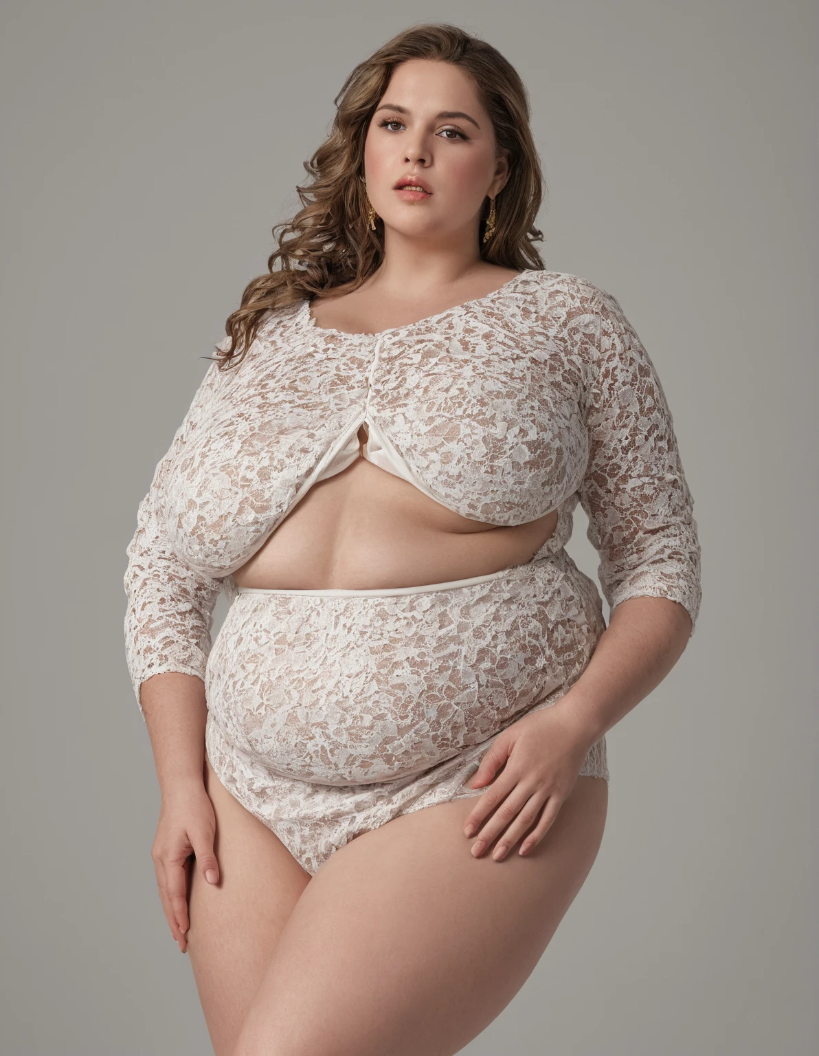 (nsfw),(8k, ultra-high resolution, highest quality, masterpiece:1.2), ultra-realistic, (realistic, photorealistic:1.37), (realistic skin:1.2), ultra-detailed, Canon EOS RP, 8k, Korean mature woman, embarrassed, frustrated,(((super obese)))、 (((super curvy,))) ((super voluptuous,)) adult model, standing with arms and legs spread apart、 ((full body shot)), thick ankles, (short hair), (empty space), (pale white background only),（bare feet）