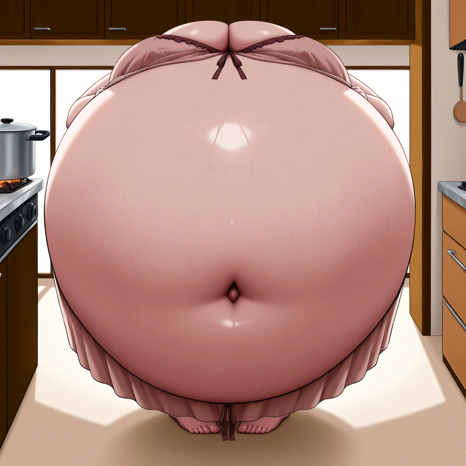 Ssbbw Stepmom on her knees, getting fucked by stepson in her bedroom , stepson grabs his stepmom's soft massive ass , massive ass, milf, super detailed face ,largest haunches ,very wide hips, full body1:1