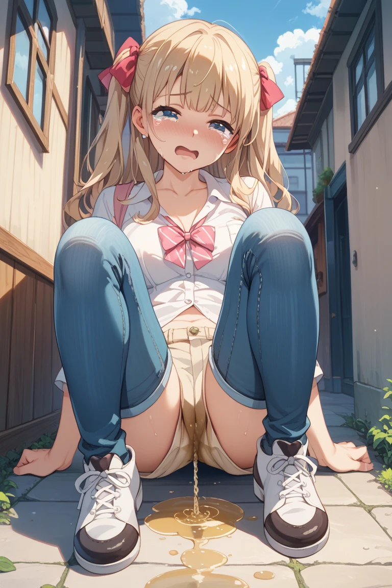 masterpiece, best quality, oyamamahiro, solo, , (petite), long hair,
grin, squatting, sundress, (clothes lift), flat chest, bottomless, pussy, park,