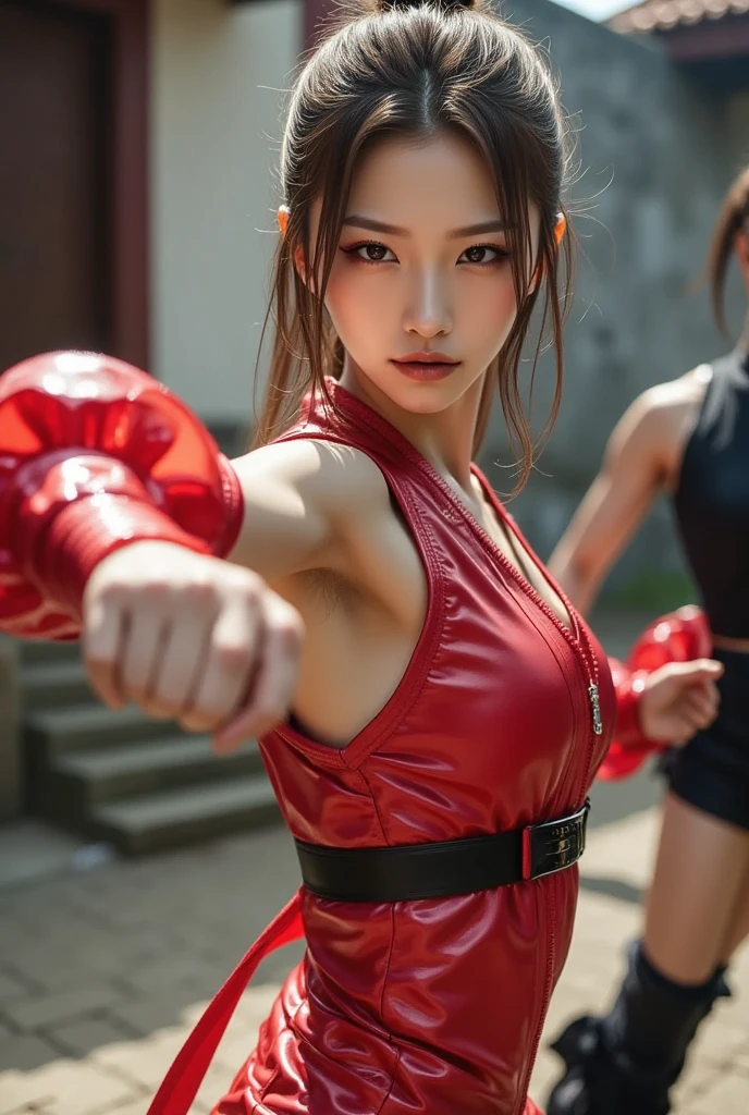 Chinese boxing、China dress、girl、Miniskirt