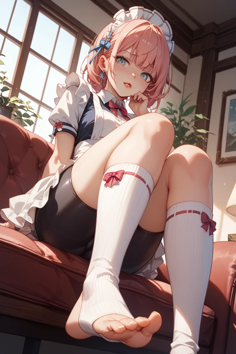 (top-quality,High resolution,(Ultra high definition,4K), (超A high resolution,in 8K),masutepiece:1.2), (Perfect Anatomy,Anatomically accurate), (Angle from below), (Soft lighting, rendered), ((cute mother and daughter)), ((Sitting on a sofa in the lobby of a luxury hotel,itting open legs)), ((Girls' High School Sailor Uniform)), (Red lace panties), (fascinated expression), (Crisp double eyelids), (Large breasts:1.3), (Soft skin), (Photorealistic), (Glowing skin), (pinkhair), (Pixie Cut)