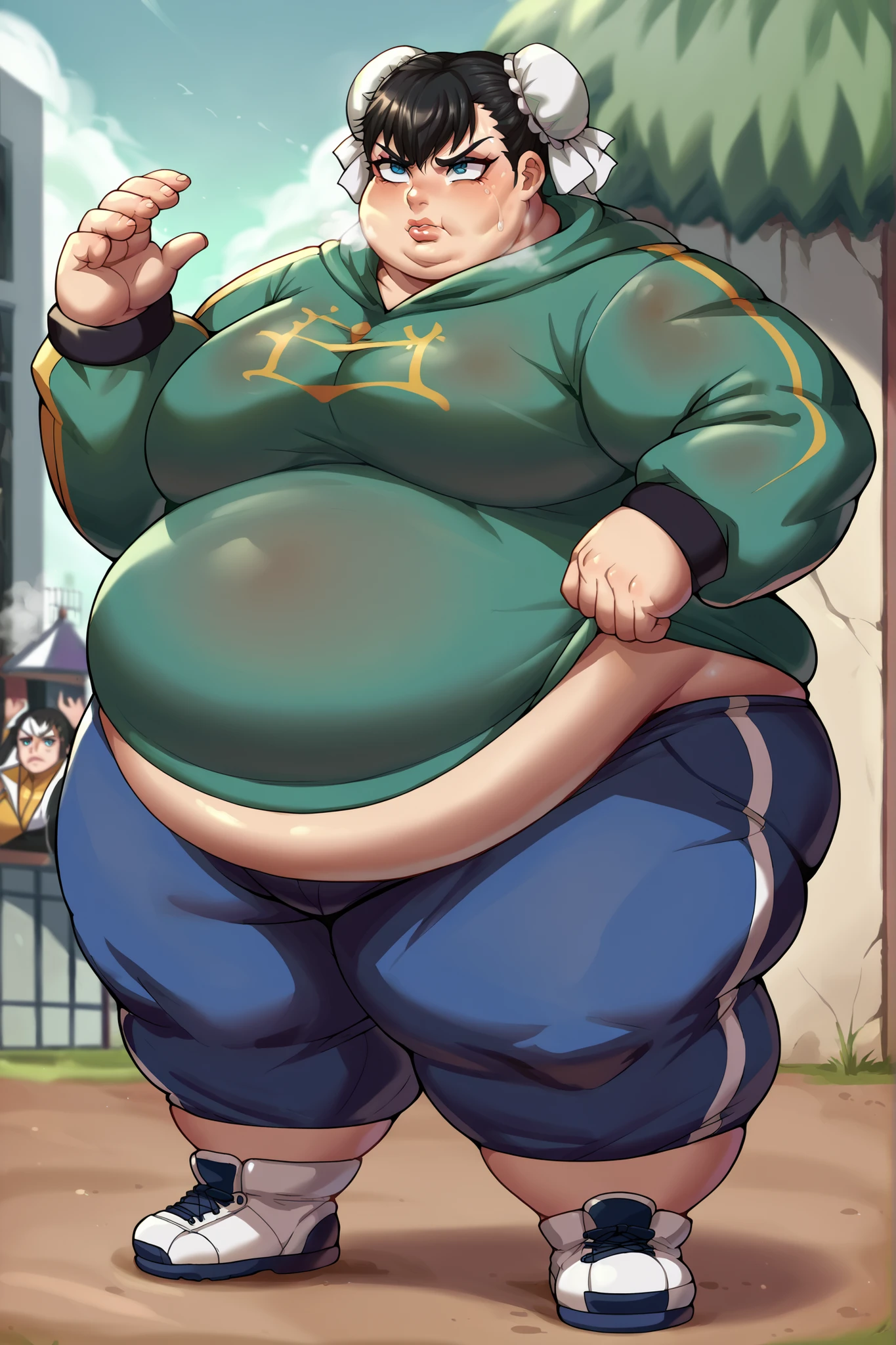 alone,male,chubby,Fat minora,Shirtless, alone, detailed, high resolution,, masterpiece,Excessive obesity,Obesity in the extremities,Lift your feet,correct body proportions,overweight,Shibayama Junpei,人 naked, penis, peeing, happy, big belly, boob