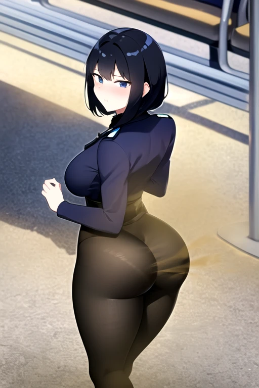 Masterpiece, Top quality, high resolution,
grasp, ,
A girl is grabbed by the chest and hips on a train,
(Black bodysuit),
Beautiful 1 girl, Long black hair, pony tails, Beautiful face, Beautiful detailed eyes, Beautiful body curves, huge boob, Toned Thighs,
(5man, (harassing), (Man grabbing girl's ass on train:1.5, Man grabbing girl's on train:1.2)),