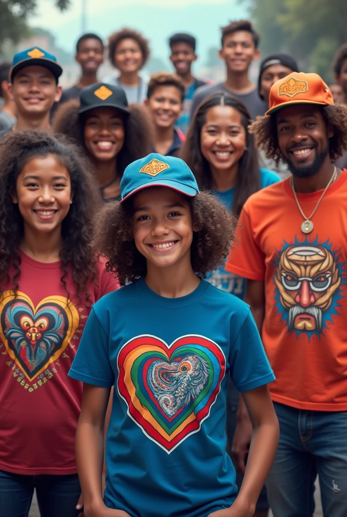 boy and girl with colombian t-shirt